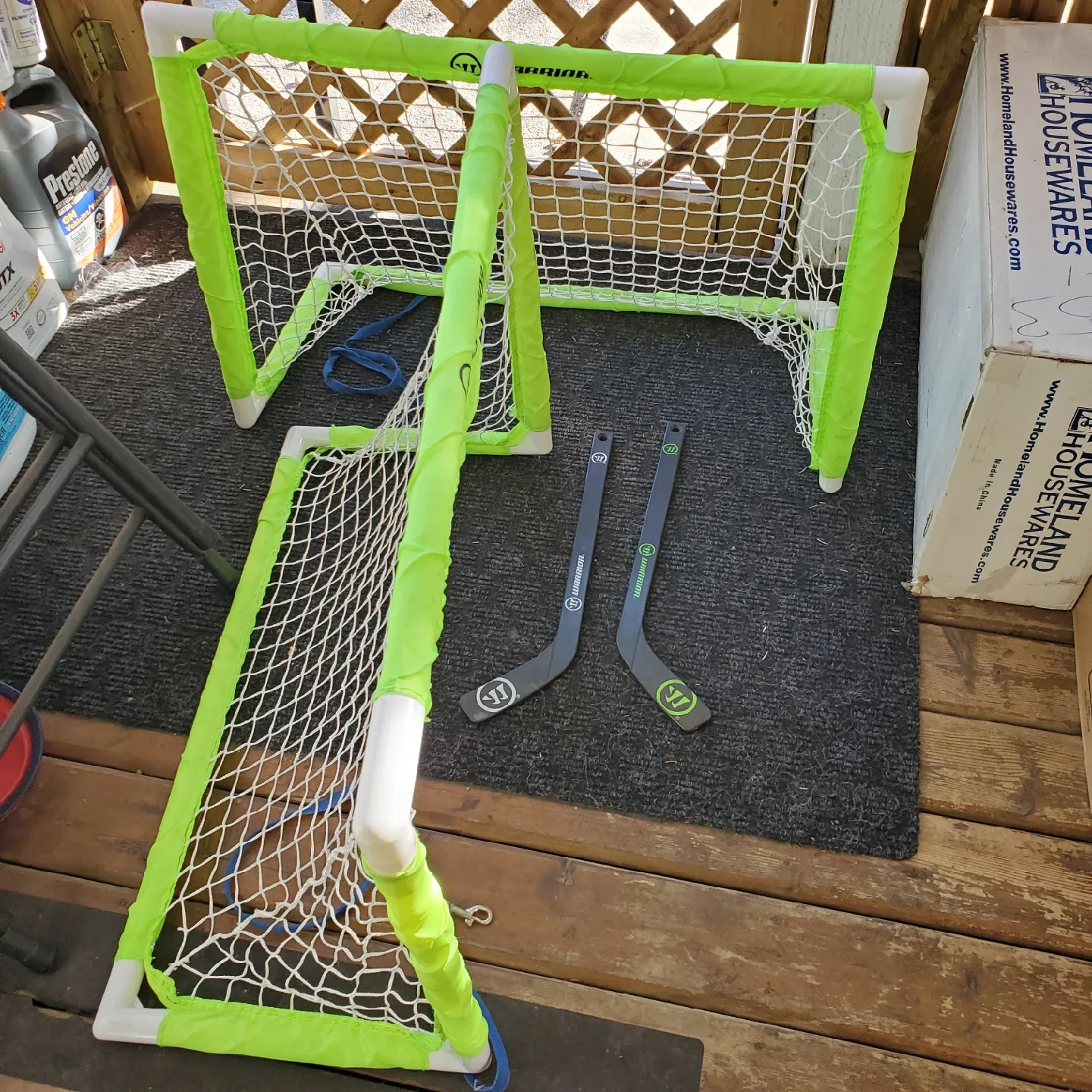 Warrior Hockey Goal Set with Sticks