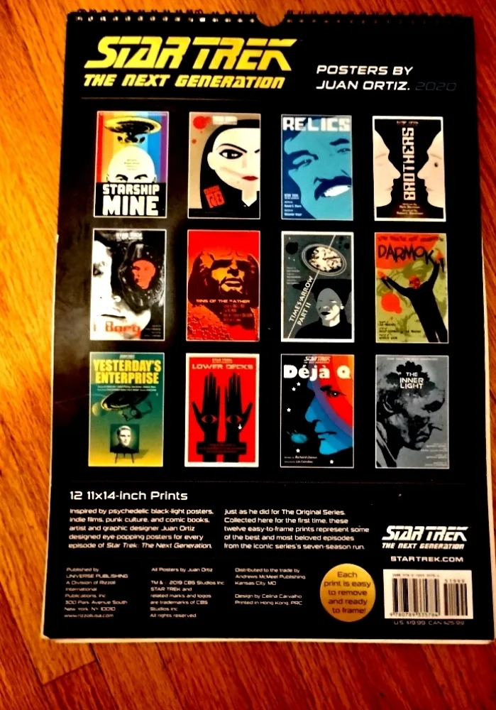 Star Trek: The Next Generation 2020 Poster Calendar thumbnail