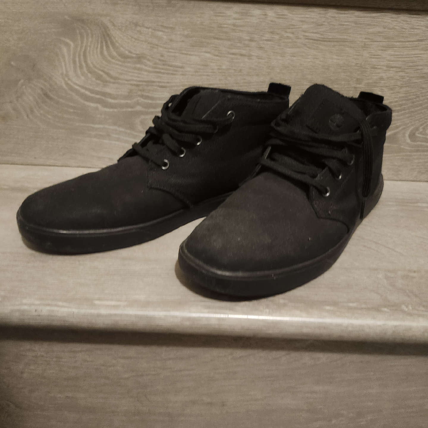 Timberland Black Canvas Chukka Shoes