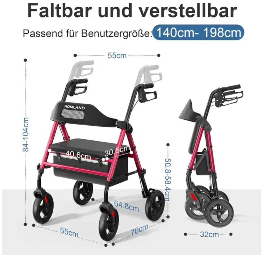 Homland Rollator Walker with Seat - photo 4
