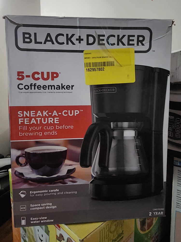 Black+Decker 5-Cup Coffeemaker - New in Box!