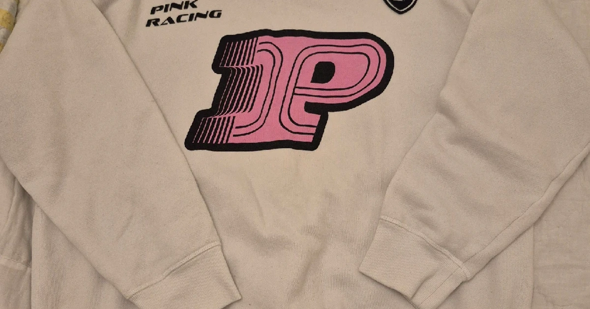 Pink Racing White Crewneck Sweatshirt Karrot - Main Image