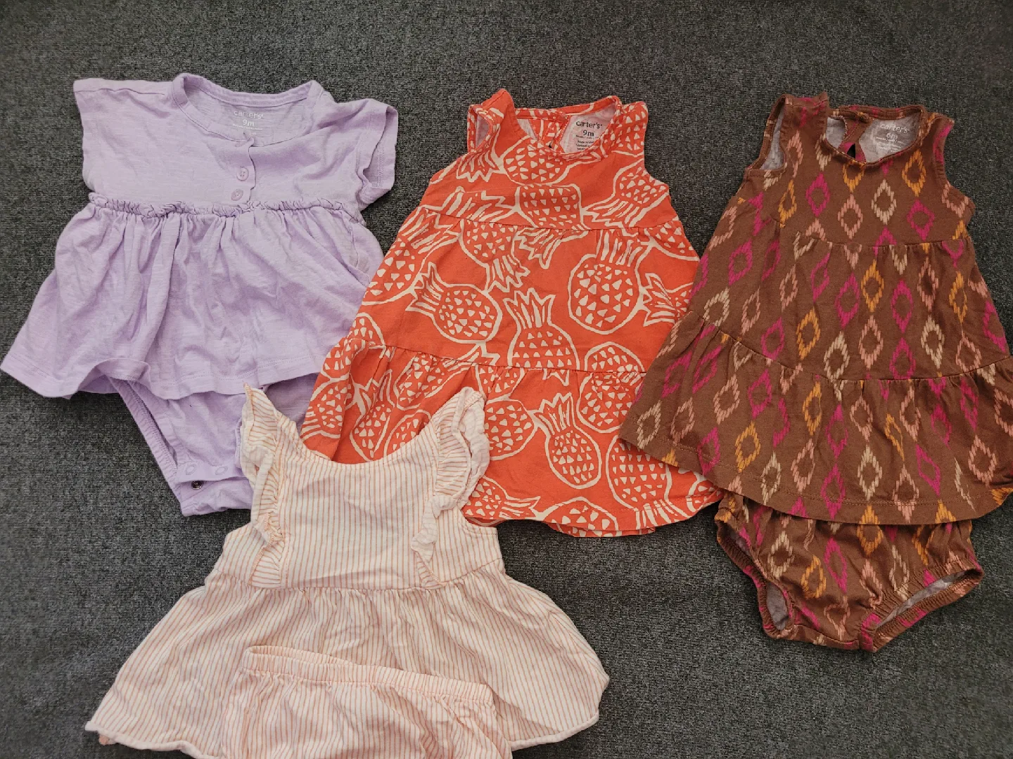 Carter's Baby Dress Lot - Size 6M & 9M thumbnail