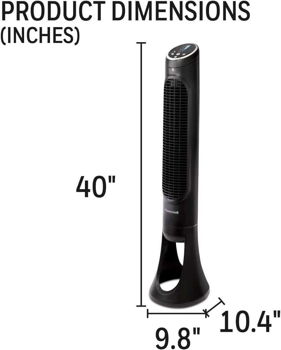 Honeywell QuietSet Tower Fan - Black - photo 4