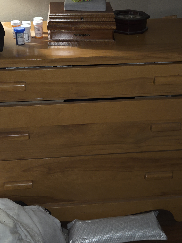 Wooden 3-Drawer Dresser and mirror