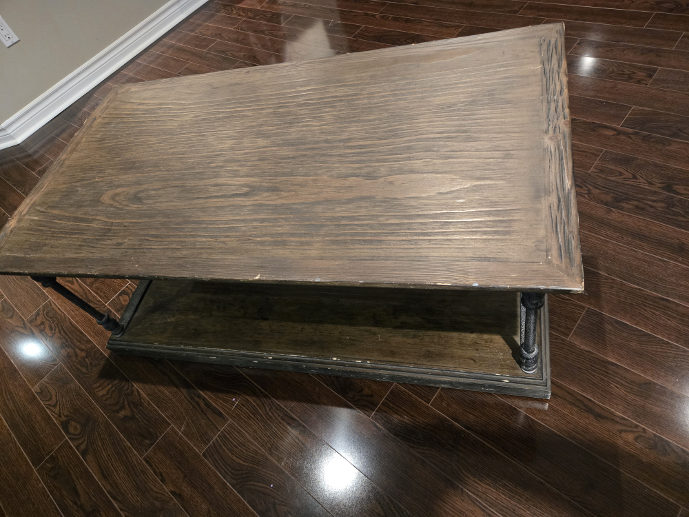 Wooden Coffee Table with Shelf - photo 3