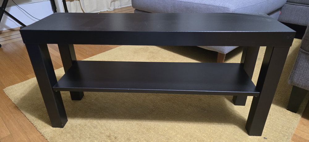 Black Coffee Table with Shelf