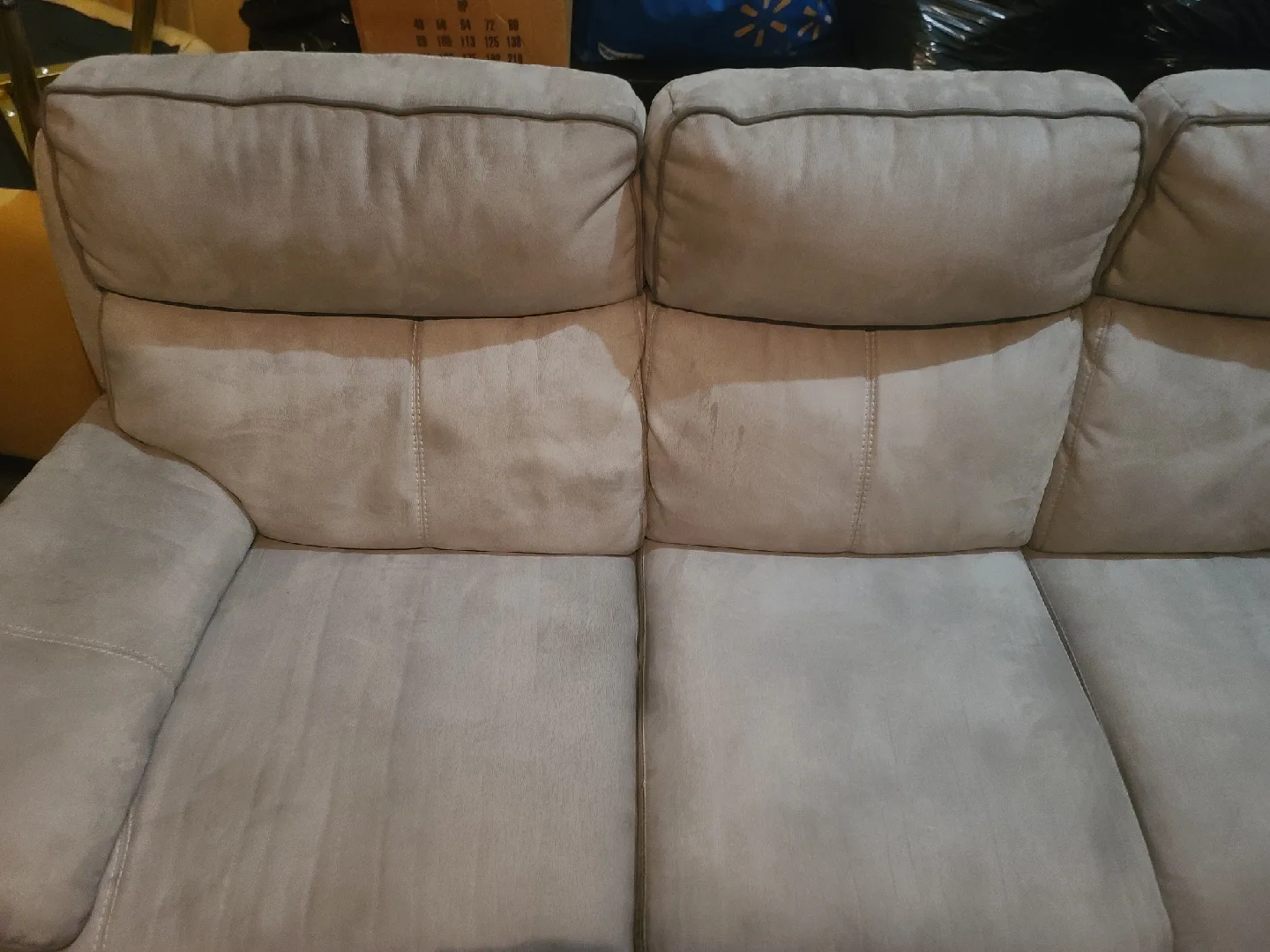 Grey Faux-Suede Electric Sectional Sofa image indicator(3)