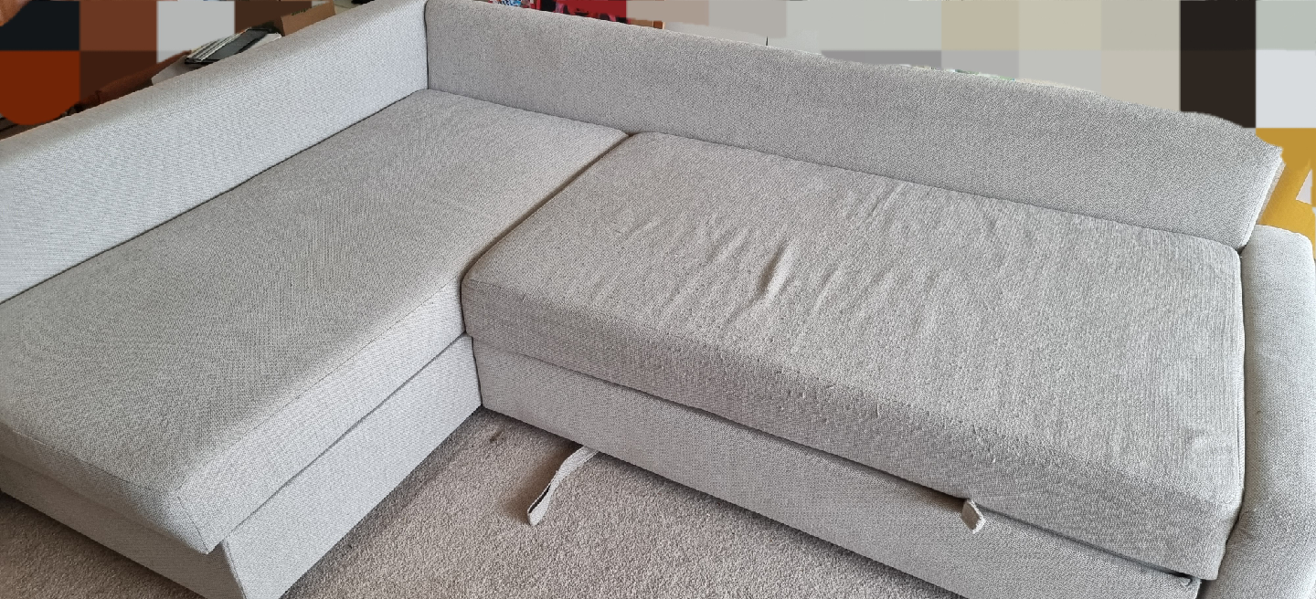 IKEA FRIHETEN Convertible Sectional Sofa Bed - Light Grey