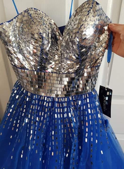 royal blue strapless sparkly gown - photo 2