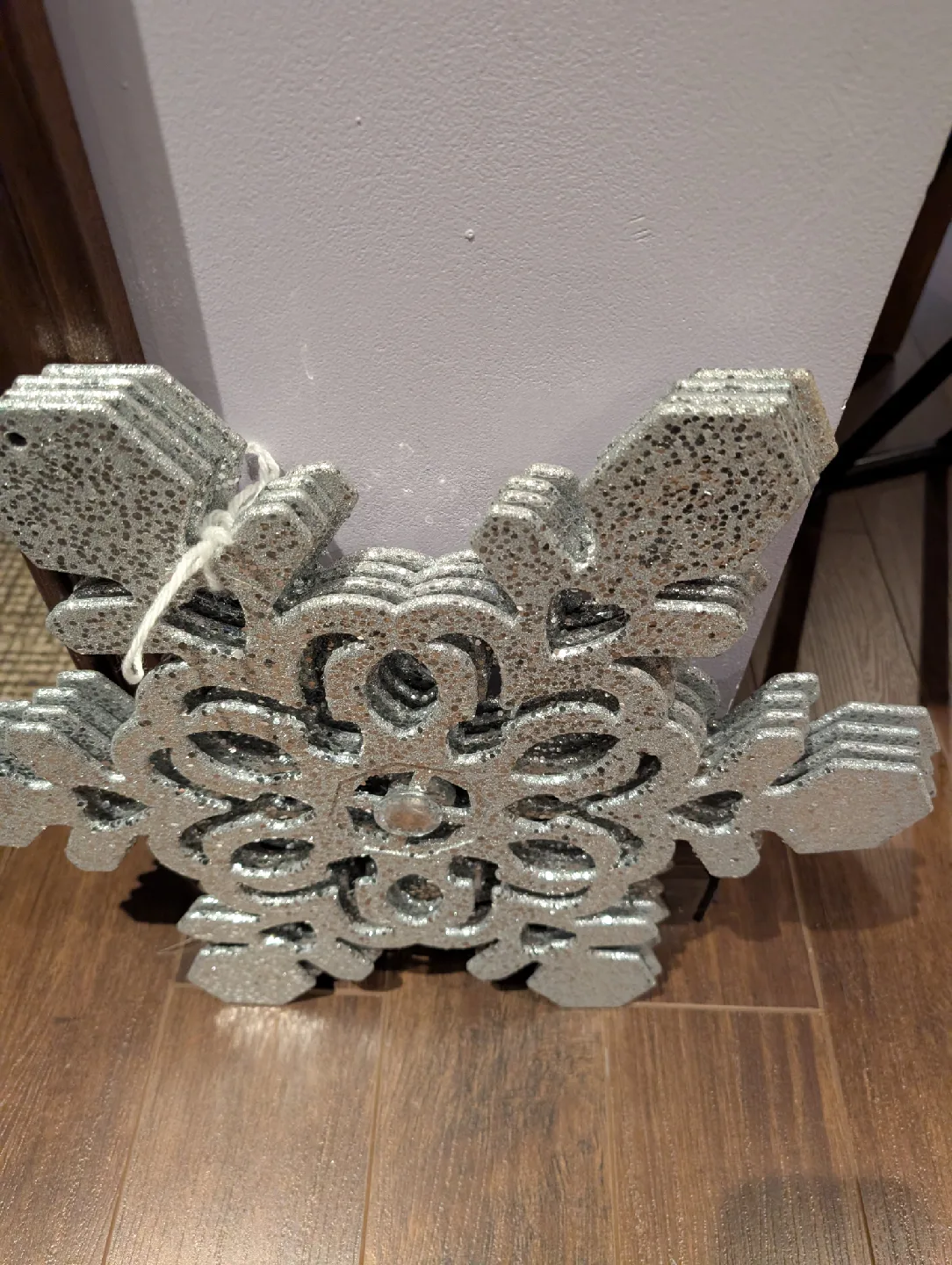 Silver Glitter Snowflake Ornaments image indicator(2)