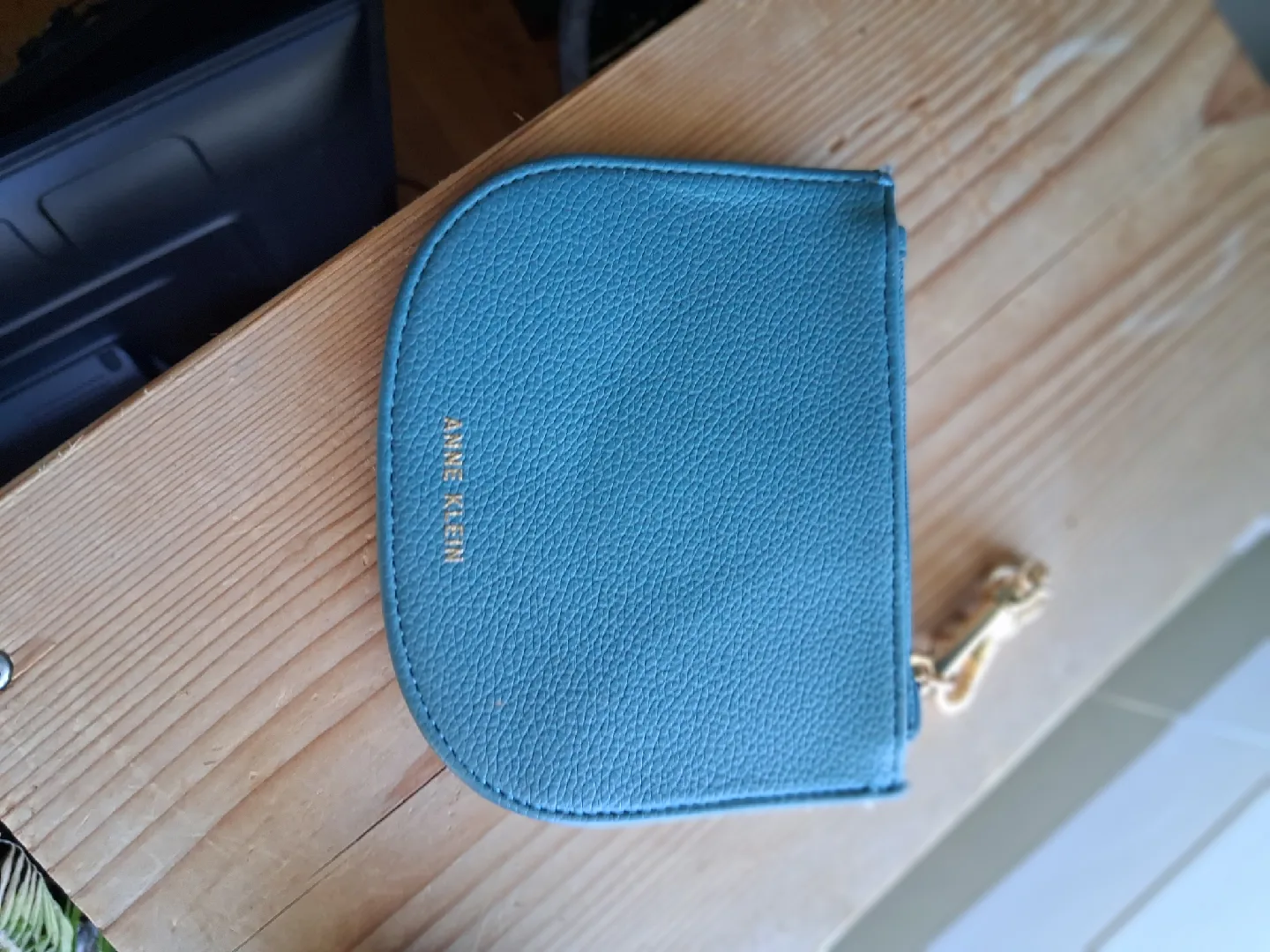 Anne Klein Teal Card Holder Wallet image indicator(2)