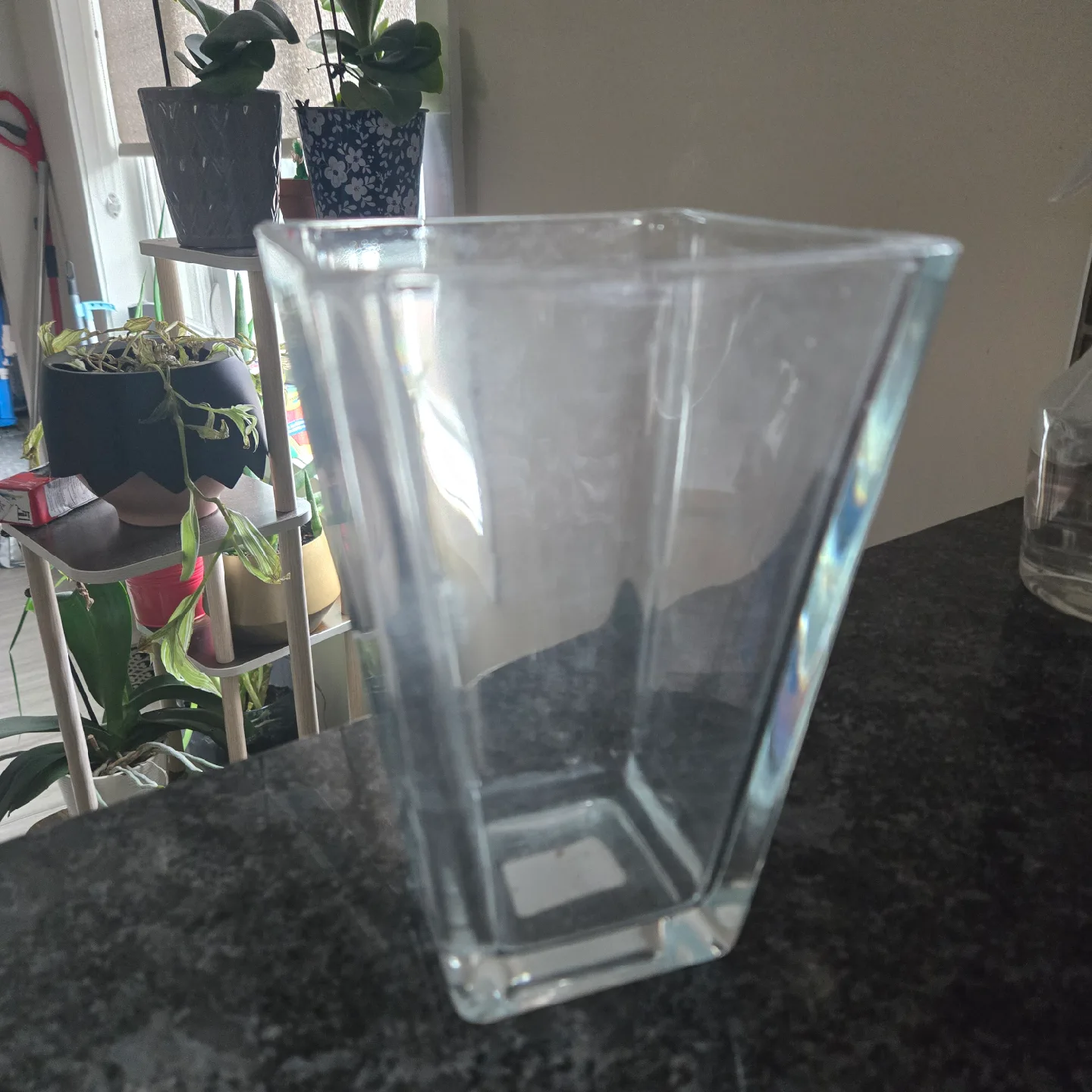 Clear Square Glass Vase thumbnail