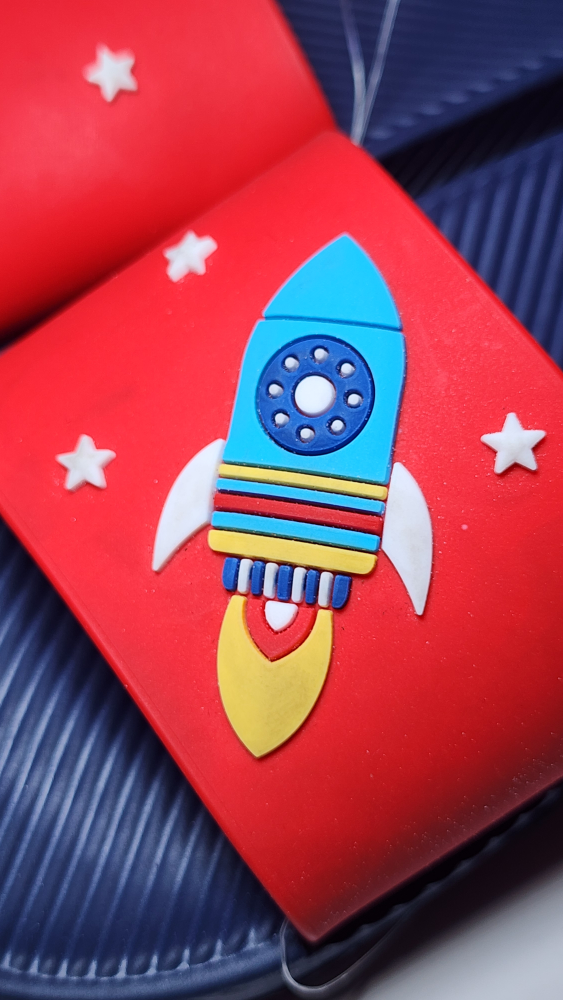 Kids Unisex Red Rocket Star Slide Size 1-big Kid(Eu 33 - photo 4