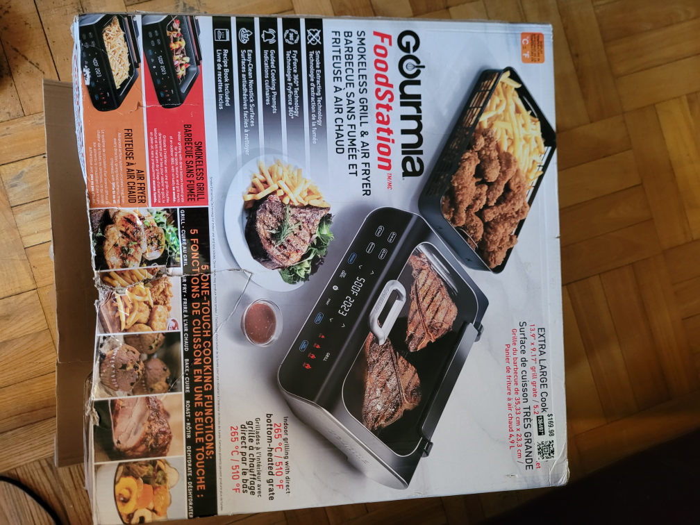Gourmia FoodStation Smokeless Grill & Air Fryer - NEW - photo 2