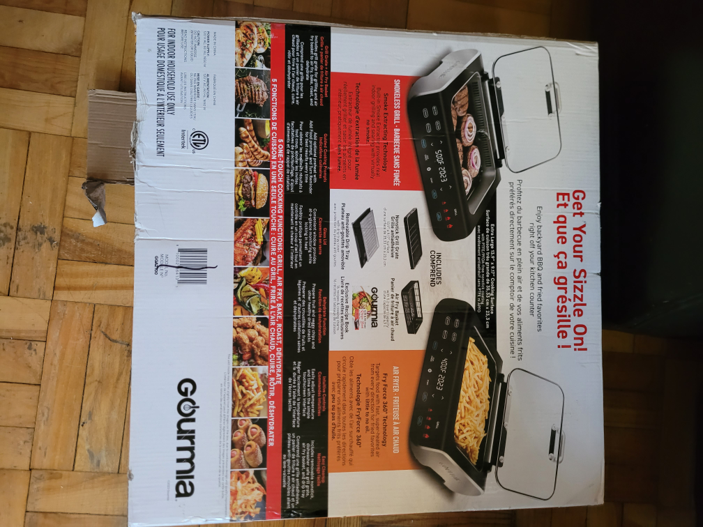 Gourmia FoodStation Smokeless Grill & Air Fryer - NEW - photo 3