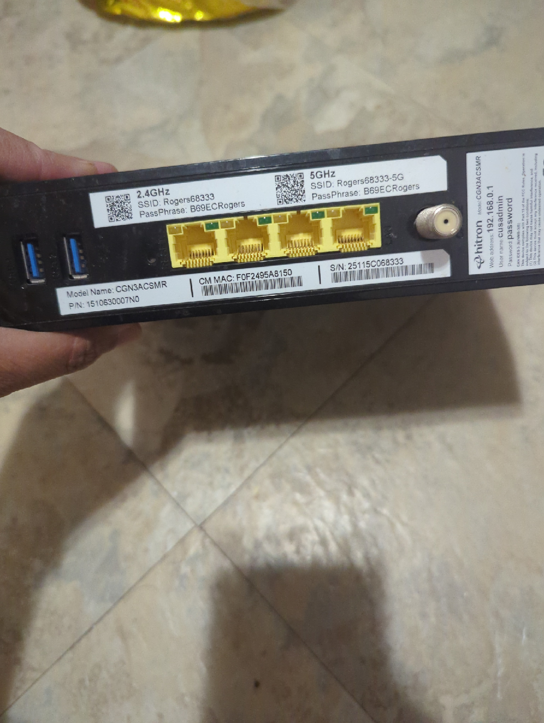 Hitron CGN3ACSMR Modem - photo 2