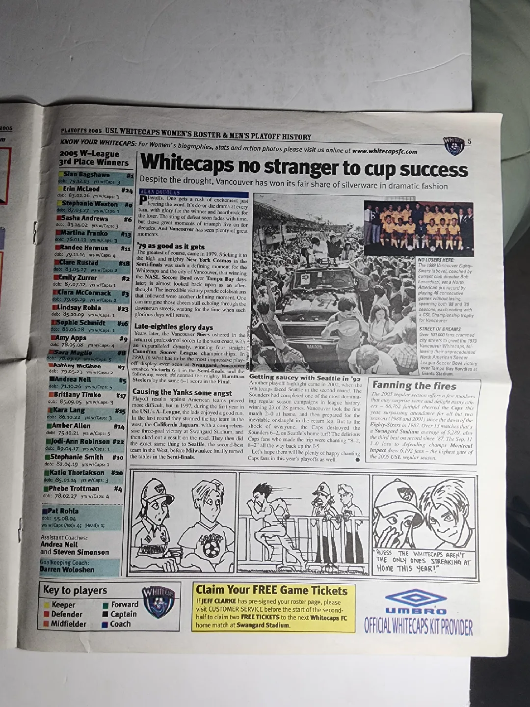 Whitecaps FC Playoffs 2005 Official Program image indicator(4)