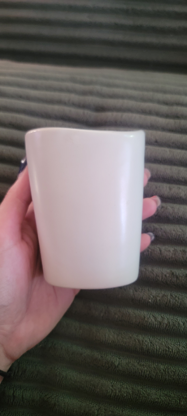 Small White Ceramic Toothbrush Holder