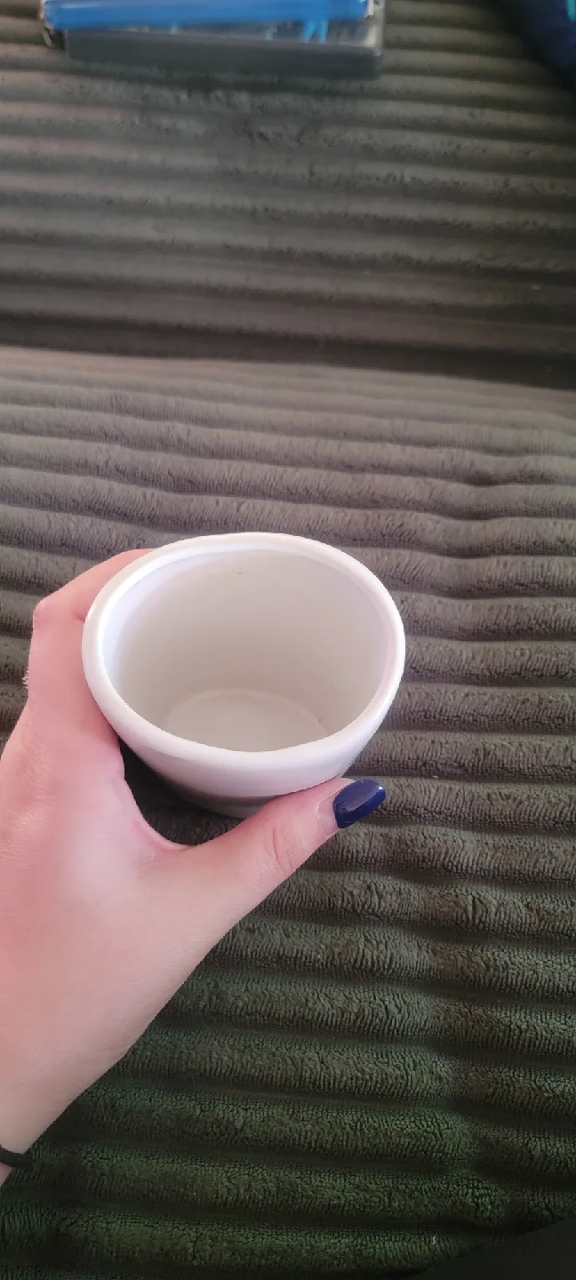 Small White Ceramic Toothbrush Holder image indicator(2)