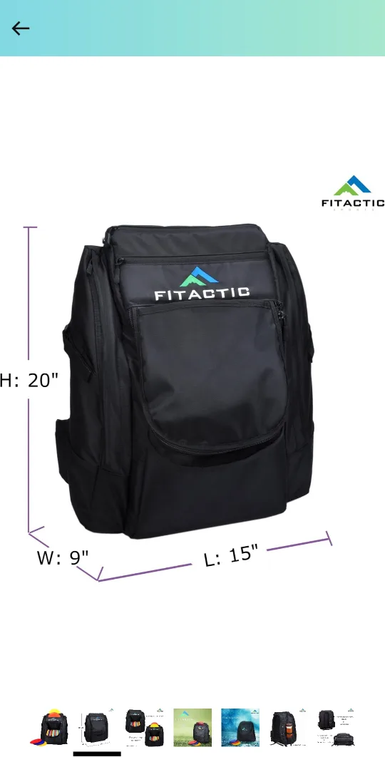 🥕 FITactic Luxury Frisbee Disc Golf Backpack - Black image indicator(2)