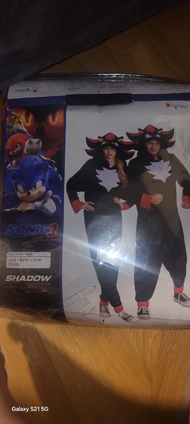 Disguise Sonic 3 Shadow Costume - Size XS/S