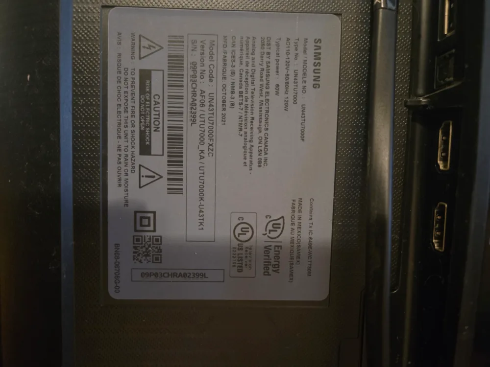 Samsung UN43TU7000F 43" 4K UHD Smart TV image indicator(3)