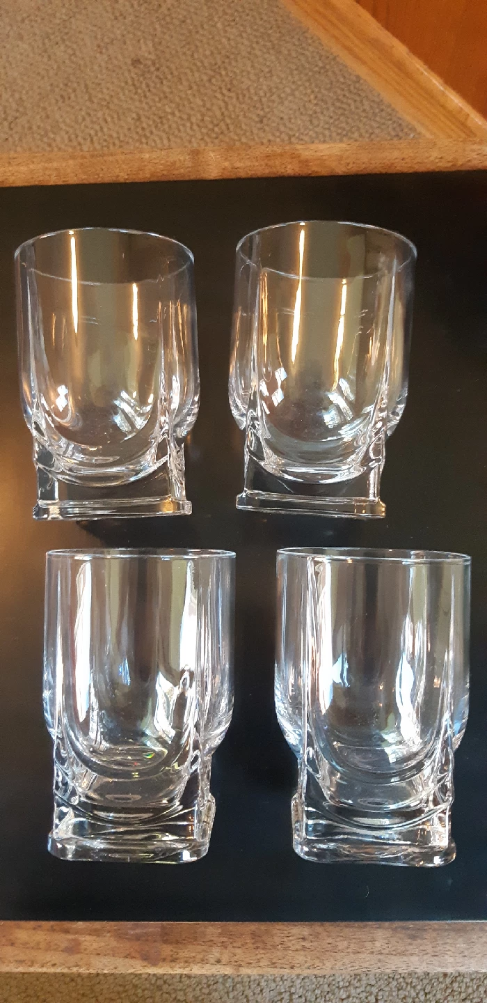 4 Bormioli Double Old Fashioned Glasses