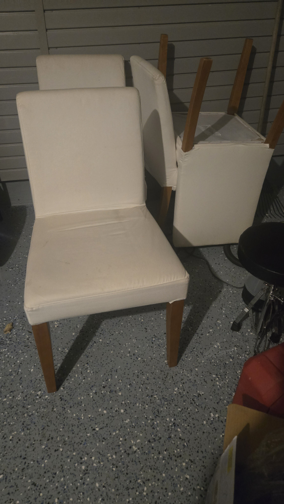 Set of 4 White Dining Chairs