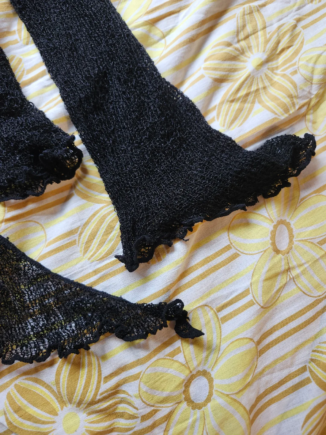 Black Tricotto wrap cardigan with ruffle sleeves image indicator(4)