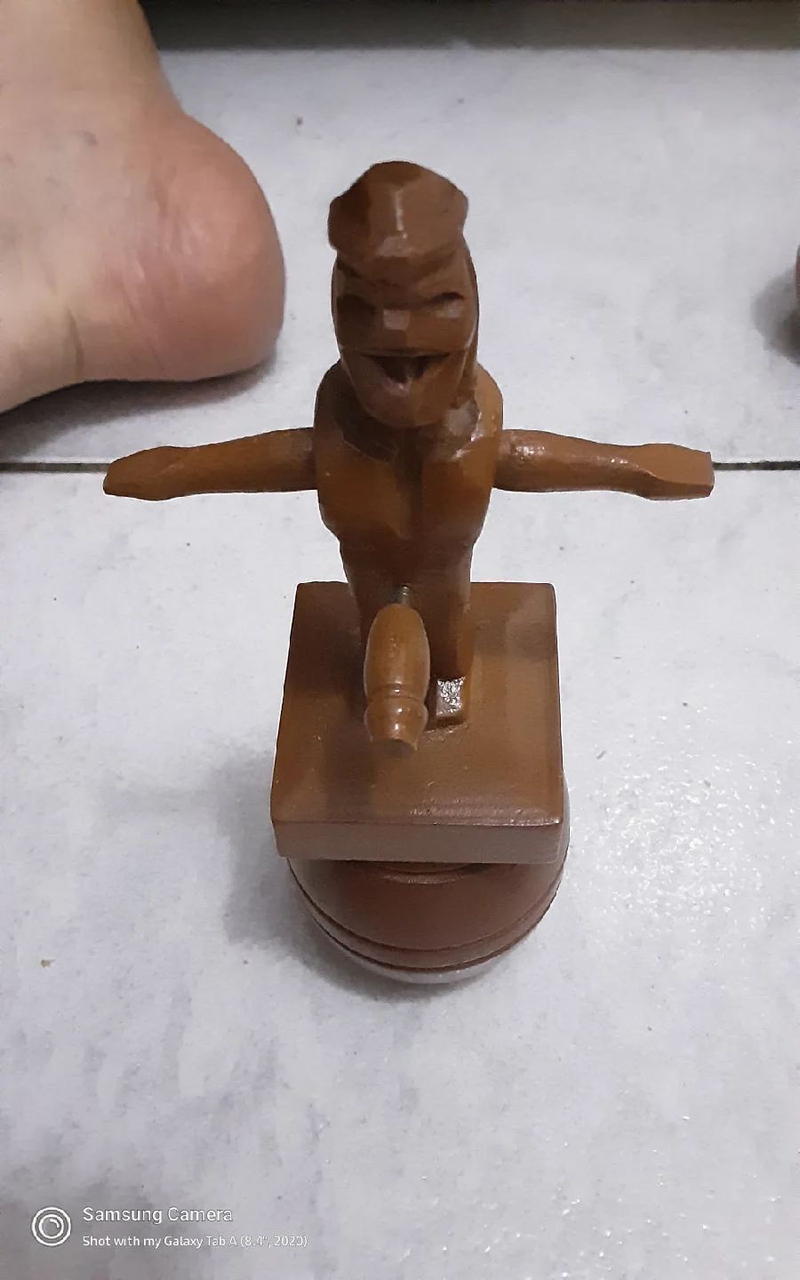 Wooden Man in Barrel Toy.. Scandinavian man.. image indicator(2)