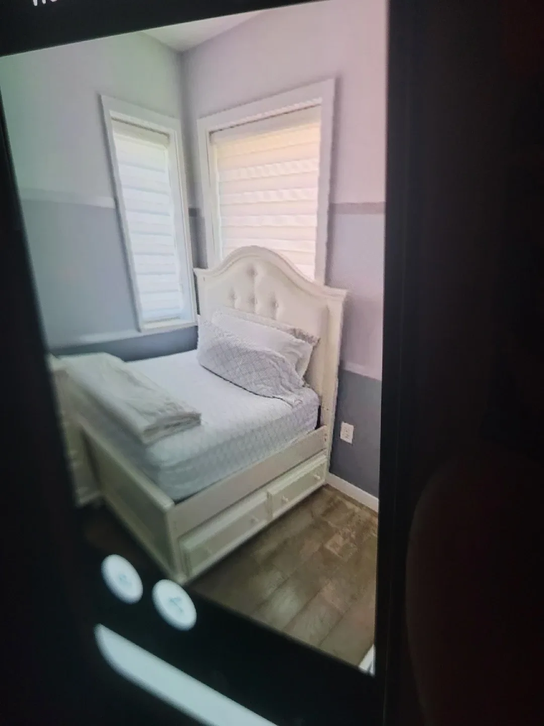 White Bed Frame with Storage Drawers thumbnail