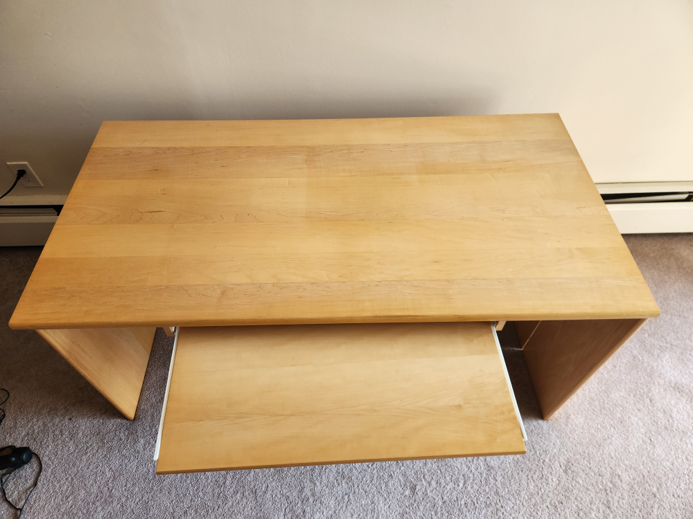 Wooden Desk with Pull-Out Tray - photo 2