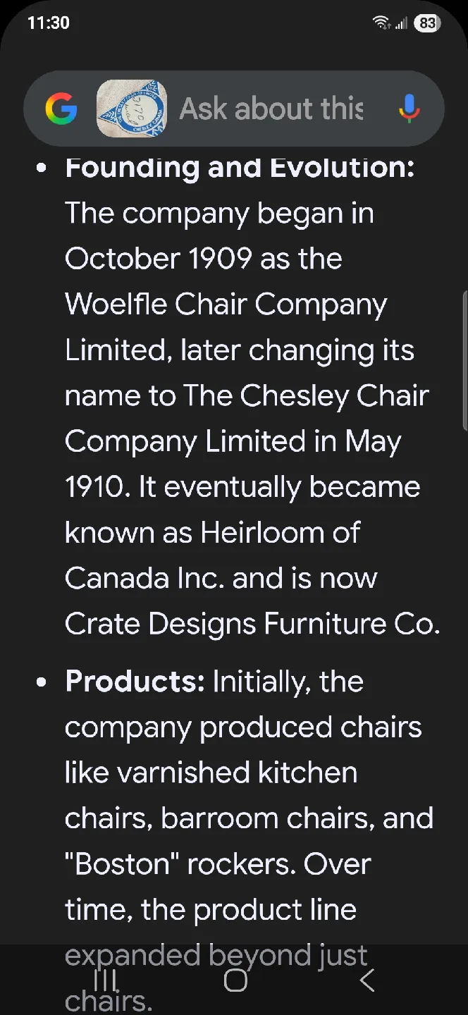 Chesley Chair Co. Antique Wooden Chair image indicator(5)