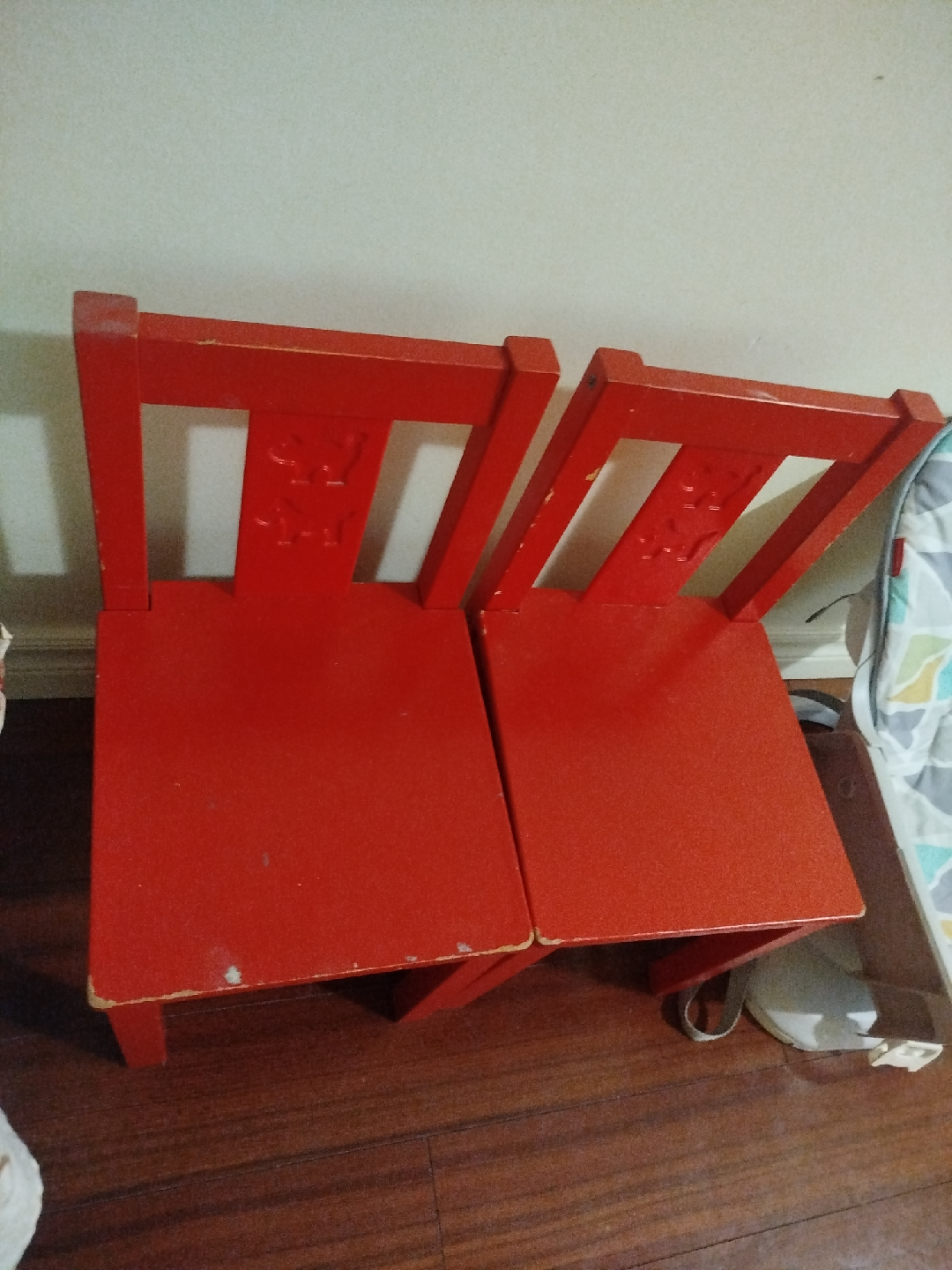 Kids Red Wooden Chairs - Set of 2 - photo 2