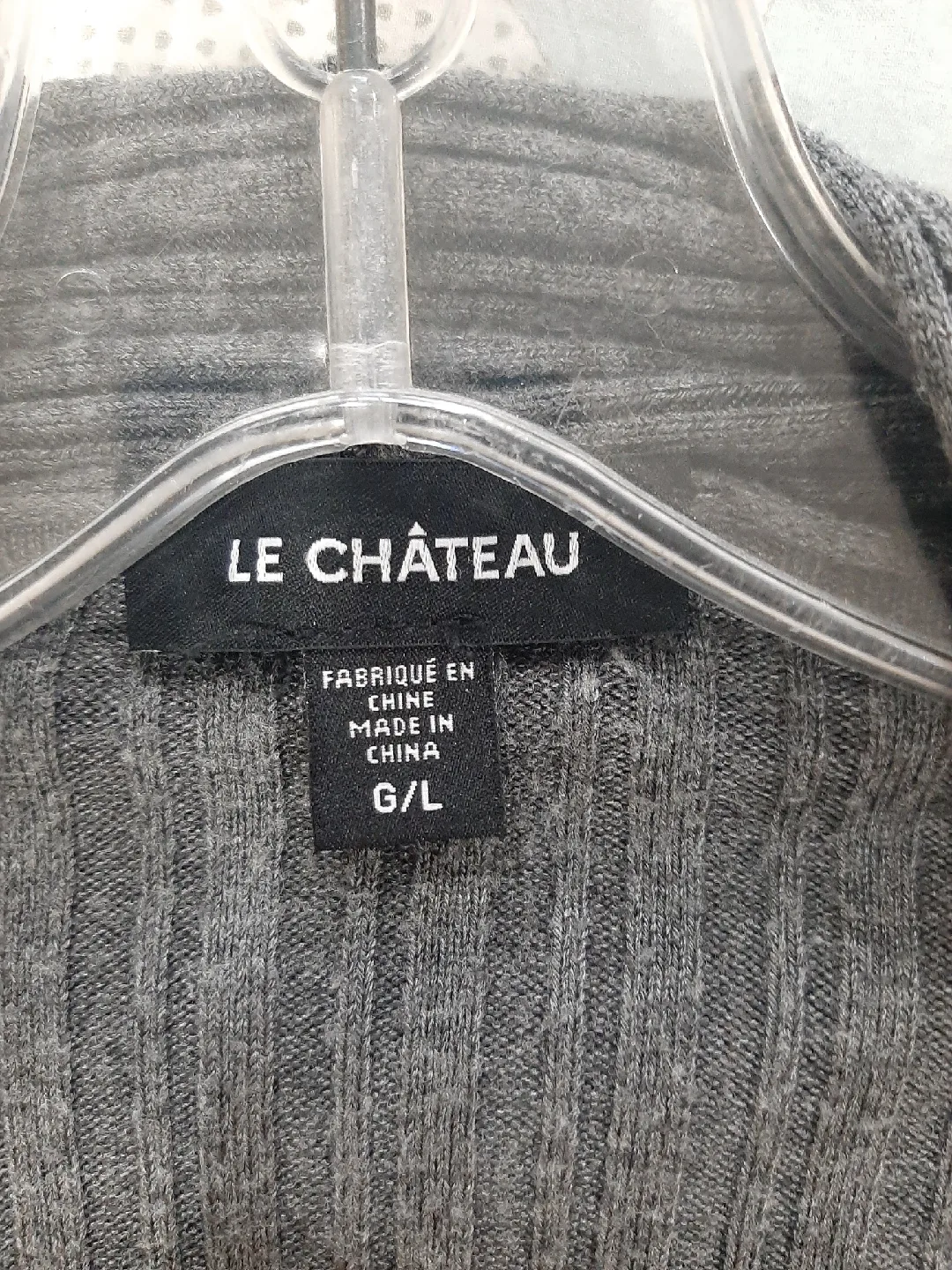 Le Chateau Grey Cardigan - Size L image indicator(2)