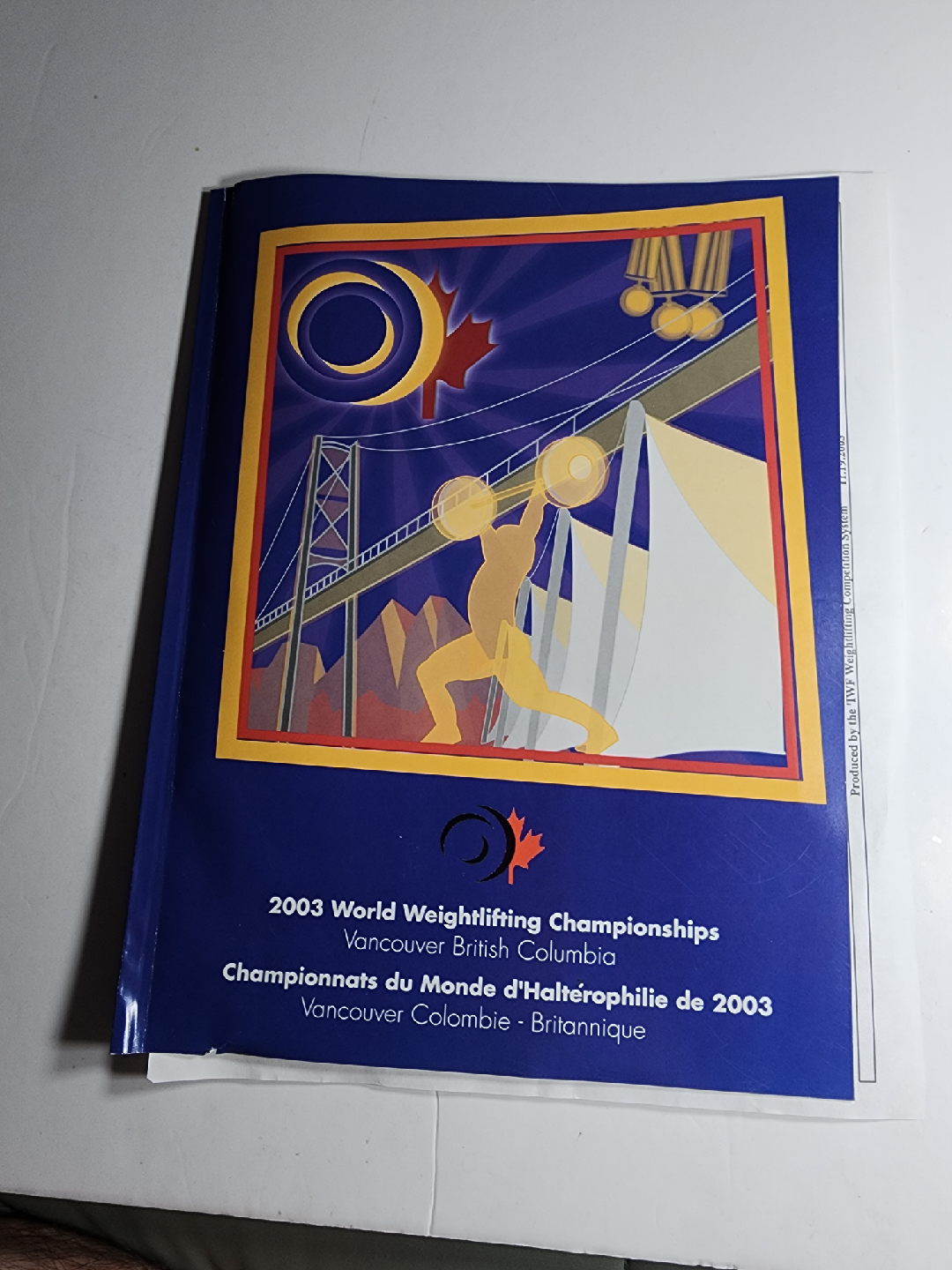 2003 World Weightlifting Championships Program