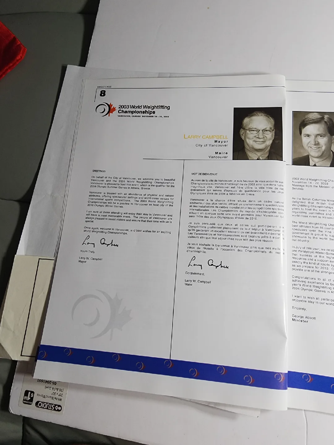 2003 World Weightlifting Championships Program image indicator(9)