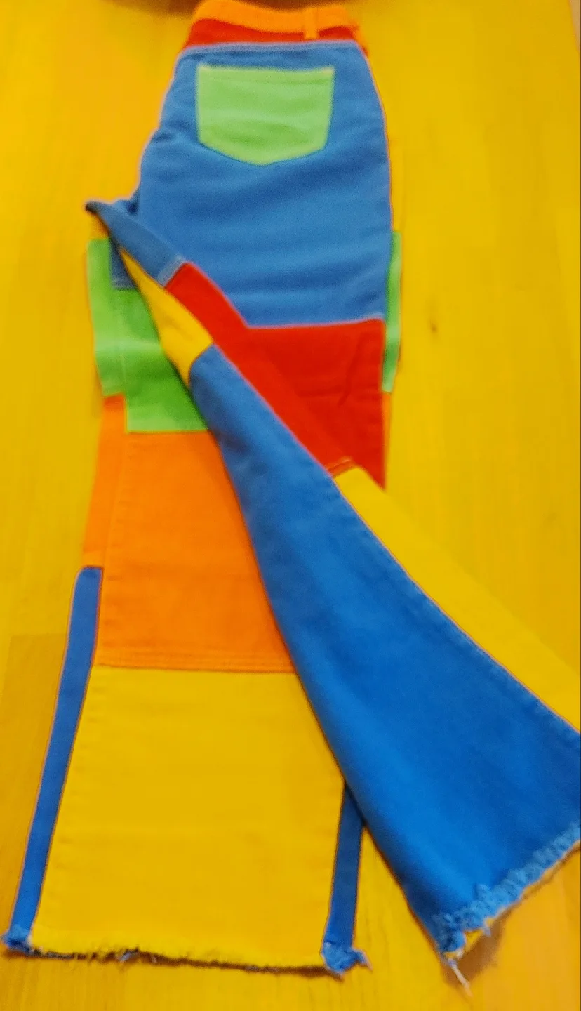 SHEIN Colour Block Jeans - Size M image indicator(7)