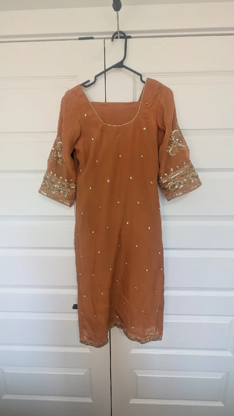 Rust Salwar Kameez Suit