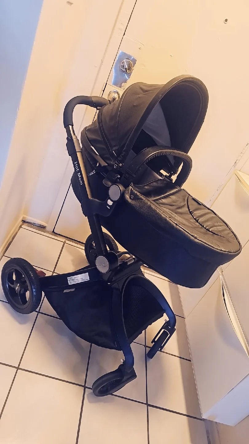 Hot Mom Black Stroller image indicator(3)