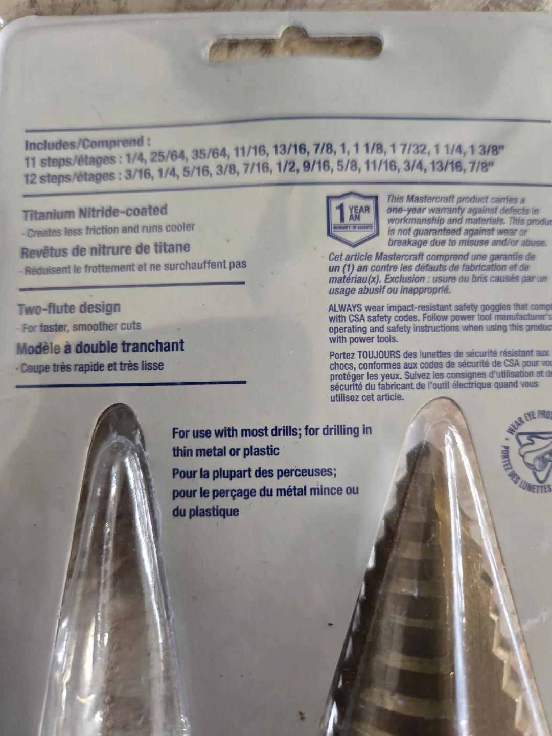 Mastercraft Titanium Step Drill Bit Set - 2 Pieces image indicator(4)