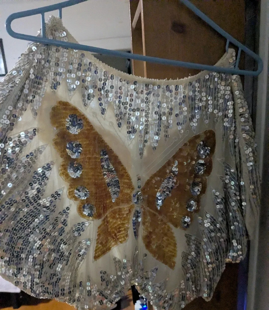 Sequin Butterfly Top - 100% Silk & Rayon image indicator(3)