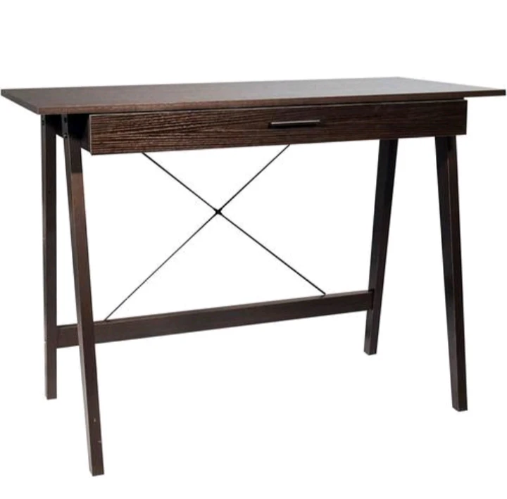 Brown or White Wood Desk with Drawer