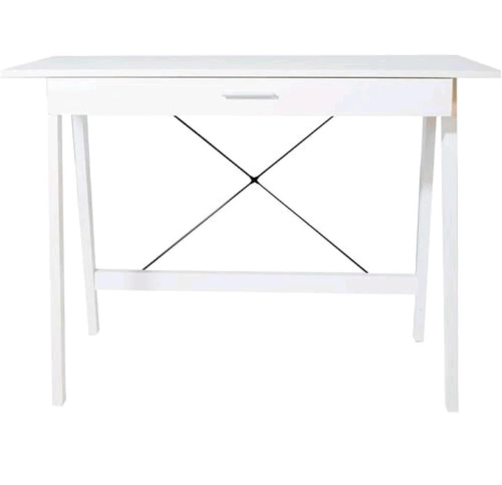 Brown or White Wood Desk with Drawer - photo 2