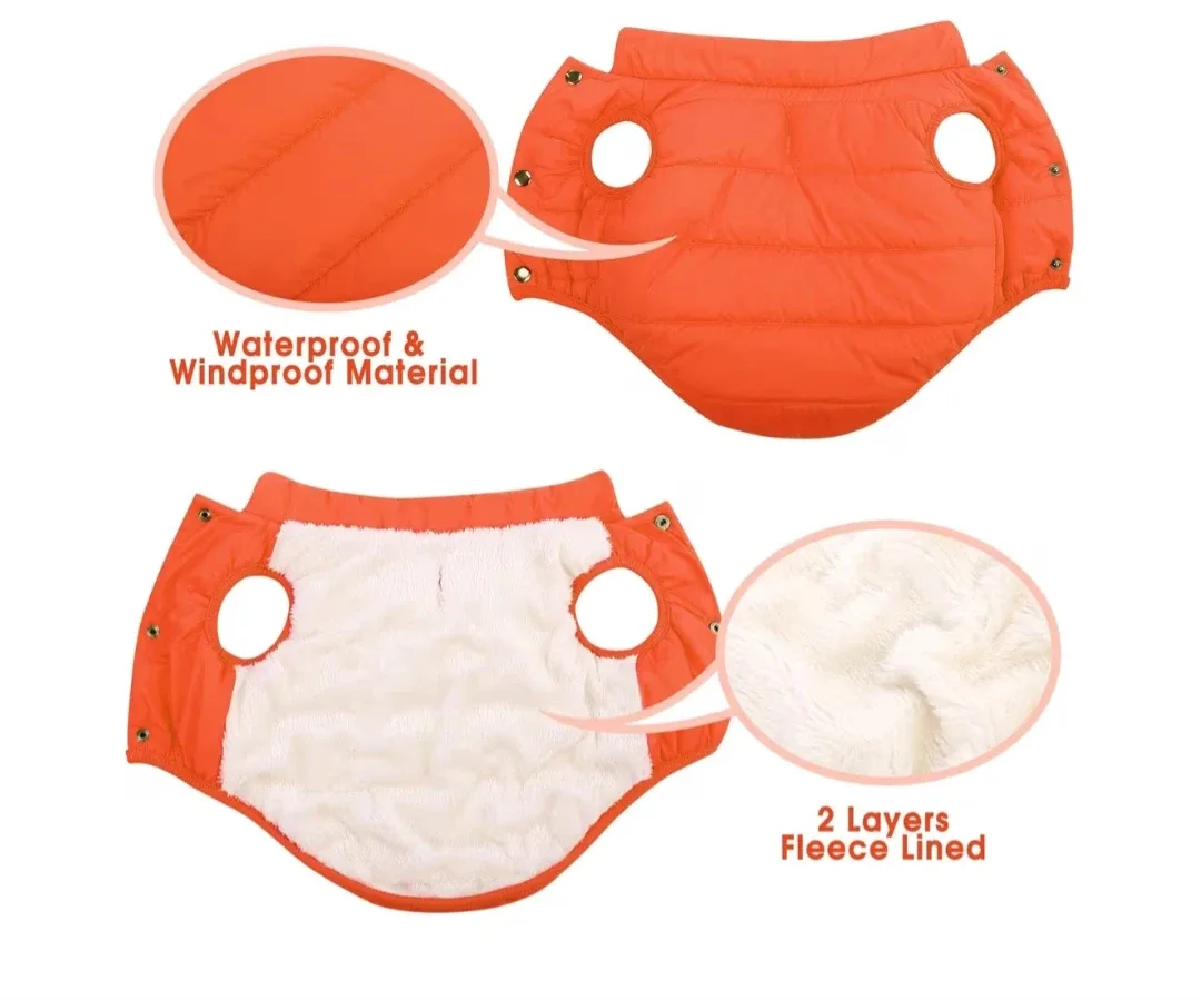 Orange Dog Puffer Vest - Size 3XL image indicator(5)
