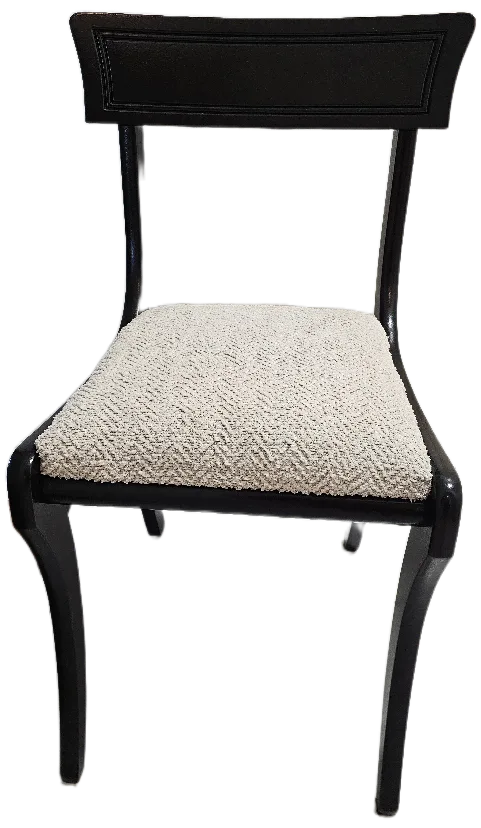 Black Accent Chair with Cream Seat image indicator(2)