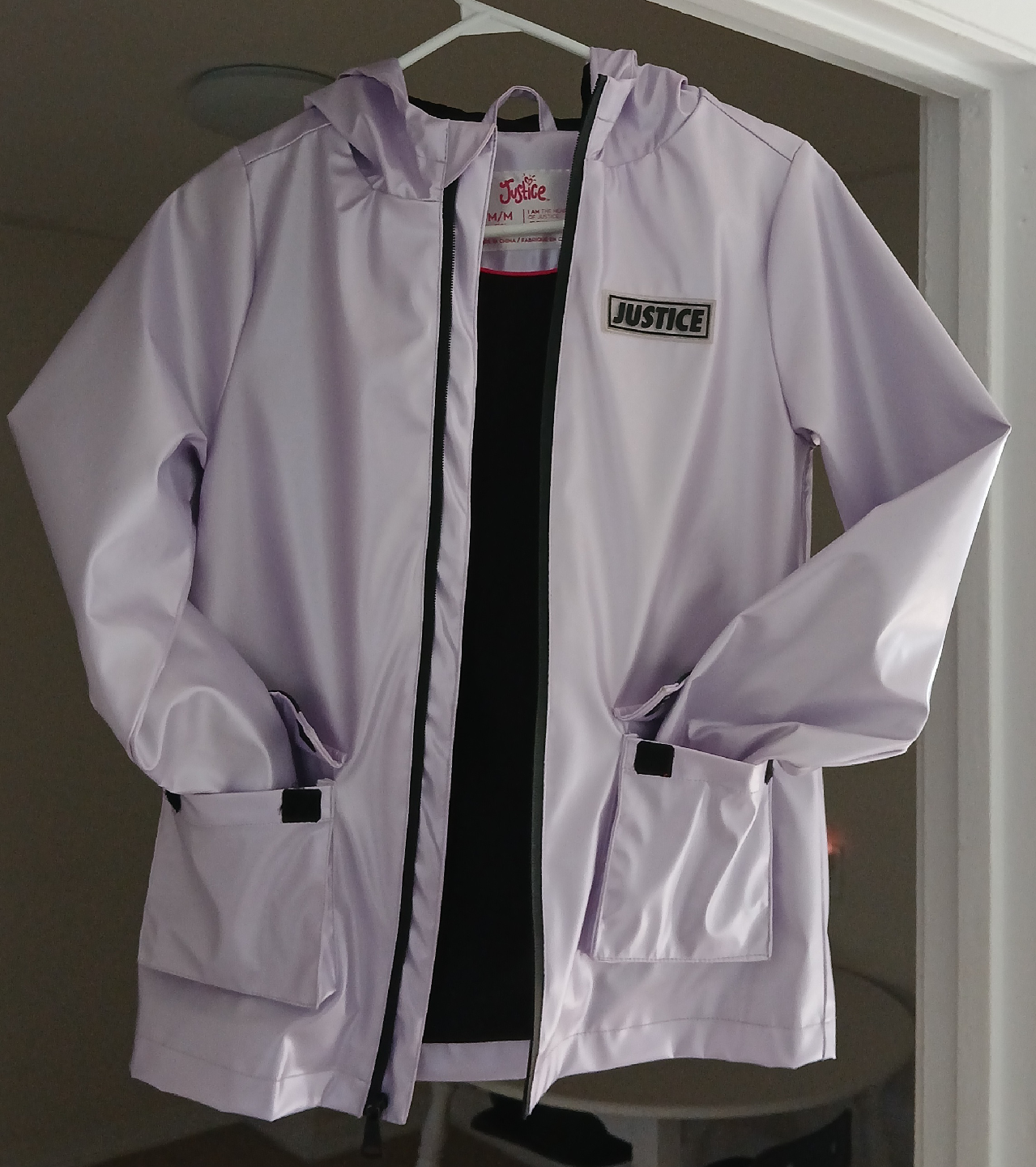 Justice Purple Rain Jacket - Size M ( 10 )