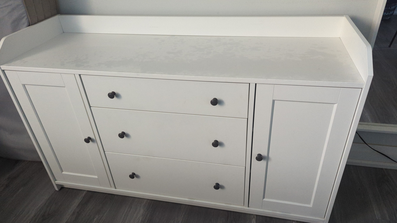White Dresser with Changing Table Top