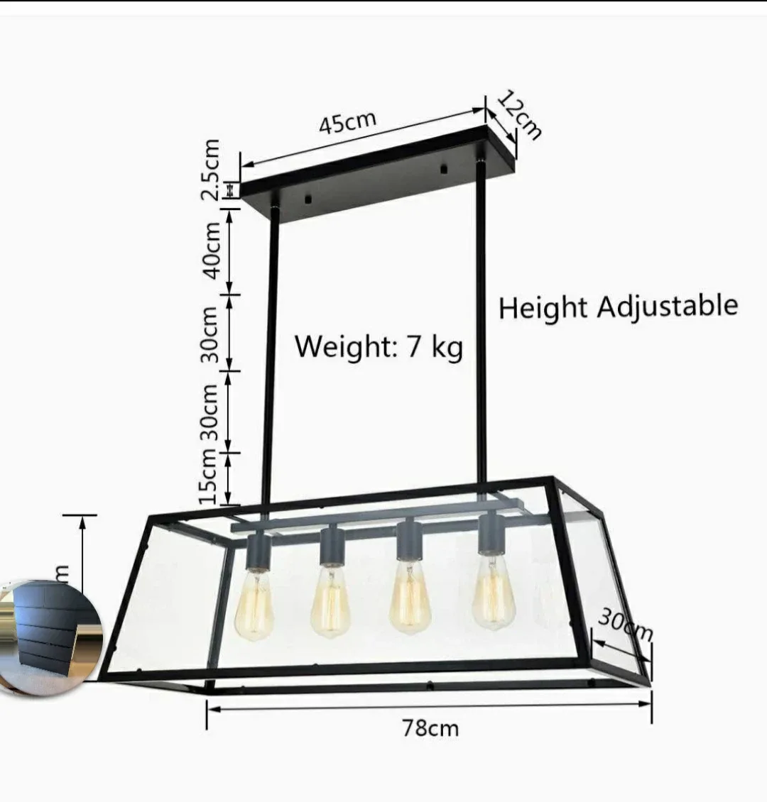 Pendant 4 Lights chandlier image indicator(3)